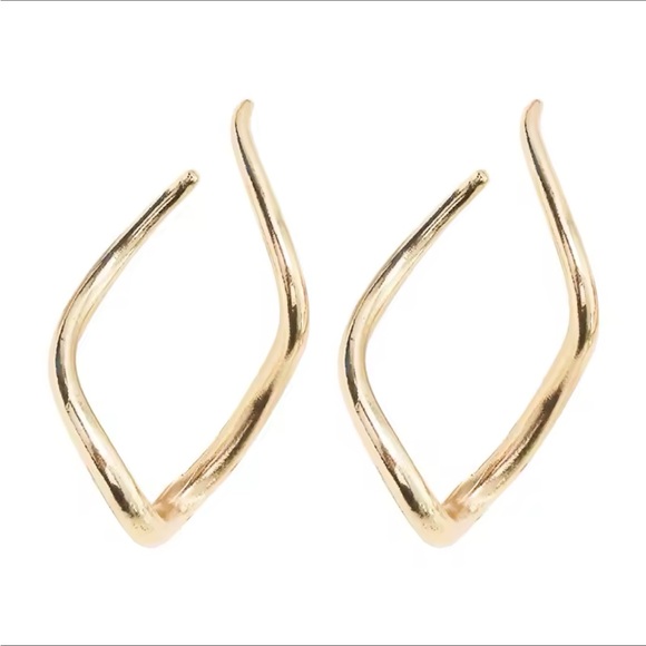 Mirella - New ZAA Statement Earrings. Irregular Shape Metal Earrings. 2025 Trend - Picture 5 of 10